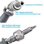 180-Grad-6,35-mm-Legierungs-Winkel-Ratschenschraubendreher-Set mit 10 Schraubendreher-Bits, LT001 – Bild 7