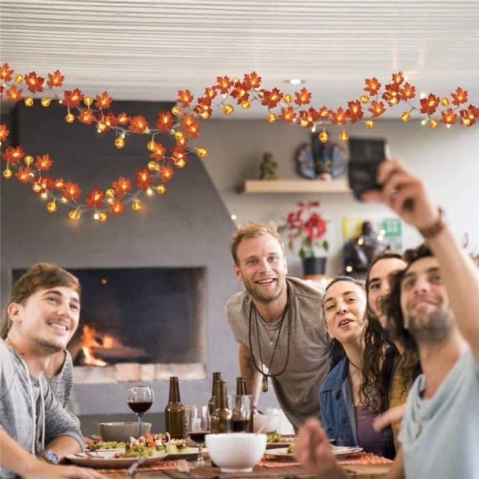 Ahorn-Kürbis-Laterne, Lichterkette, Halloween, Erntedankfest, Gartenparty, Raumdekoration, Lichter, 1.5m 10 LEDs, 3m 20 LEDs, 6m 40 LEDs – Bild 7