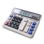 Deli 2135 Computer-Tastatur-Rechner, Großtasten-Bankbüro, Finanzbuchhaltung, Solarrechner, 2135 – Bild 2