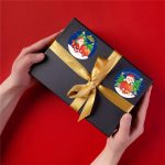 5 Stück Weihnachtsdekorationsaufkleber, Geschenktüten-Verpackungsetiketten, K-126-38 – Bild 4