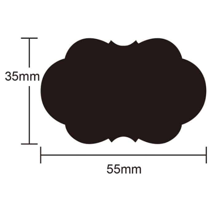 5 Stück speziell geformter Tafel-PVC-Aufkleber, wiederbeschreibbarer Glasmarkierungsaufkleber, 35x55mm – Bild 4