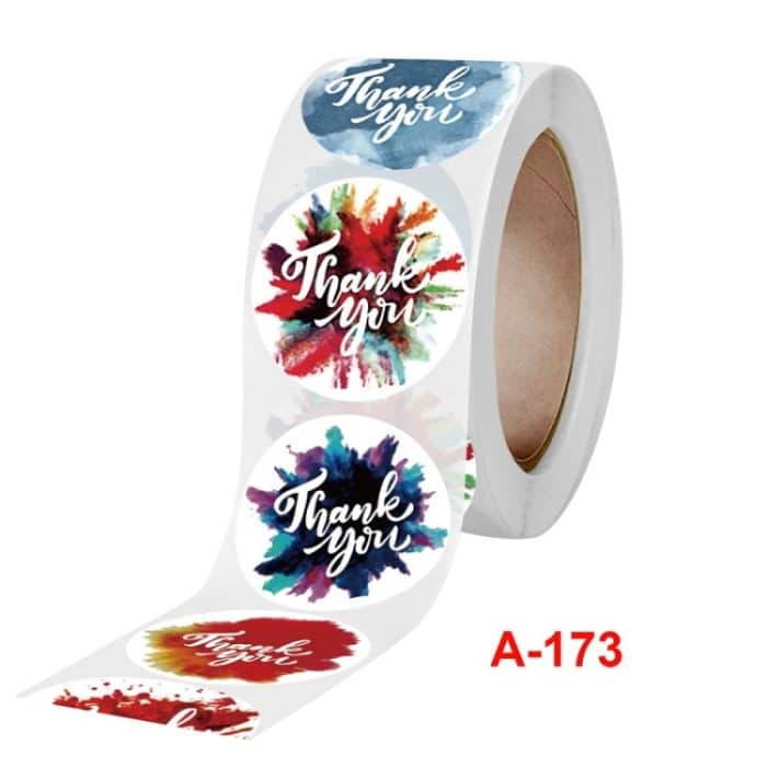 10 Stück „Vielen Dank“, selbstklebender Regenbogenaufkleber, Umschlagsiegel mit Hochzeitsdekorationsetikett, A-173 Stickers – Bild 3