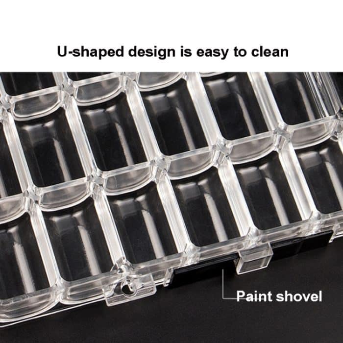 Wasserfarben-Feuchtigkeits-Farbkasten, auslaufsicherer, versiegelter Skizzen-Farbkasten, Stil:, 24 Grids Classica, 36 Grids  Multi Function – Bild 5