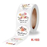 10 Stück handverzierte Blumen-Dankeschön-Siegelaufkleber, Geschenk-Umschlag-Dekorationsaufkleber, K-103 Stickers – Bild 3