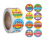 10 Stück farbige runde Auszeichnungsaufkleber für Schulkinder, Geschenkumschläge, Verpackung, Dankeschön-Aufkleber, A-122 Stickers