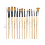 XILEYW 14 Stück/Set gelbe Nylonwolle-Aquarell-Gouache-Acrylpinsel, 14 PCS/Set Paint Brushes – Bild 3