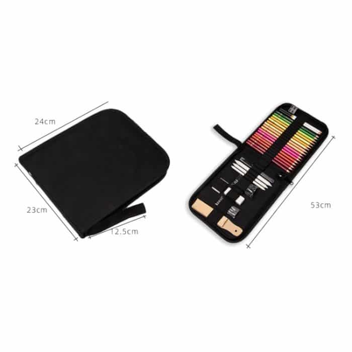 2 Stück 36-Loch-Segeltuch-Klappstift-Vorhang-Skizzen-Bleistift-Farbblei-Aufbewahrungstasche, 36-Hole Storage Bag – Bild 2