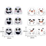 10 Stück Halloween Geist Emoji Aufkleber Kinder Geschenk Dekoration Lebensmittel Versiegelungsaufkleber, 25x25mm – Bild 2