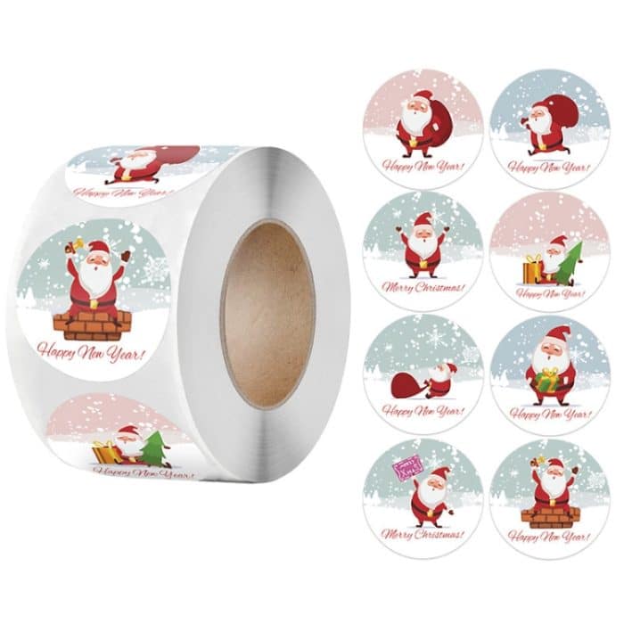Weihnachts-Santa-Aufkleber, selbstklebender Geschenkanhänger, LG-210922-38-005 – Bild 1