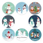 Schneemann-Weihnachtsaufkleber-Geschenk-Dekorations-Geschenk-Siegelaufkleber, LG-210922-38-001 – Bild 4