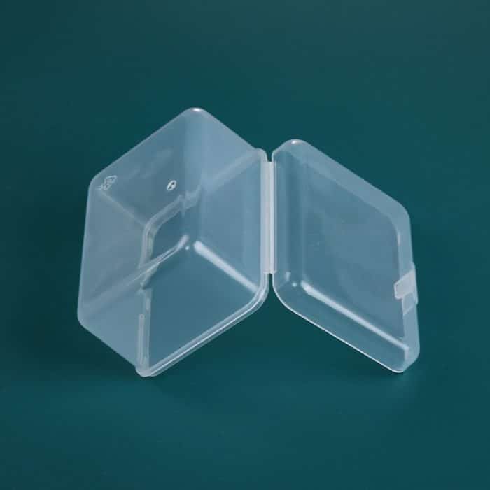 20 stücke Rechteckige Plastikbox Transparente Schreibwaren Aufbewahrungsbox PP Werkzeugteile Zubehör Box – Bild 2