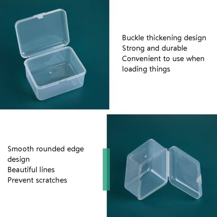 20 stücke Rechteckige Plastikbox Transparente Schreibwaren Aufbewahrungsbox PP Werkzeugteile Zubehör Box – Bild 6