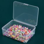 6 stücke PP Rechteckige transparente Kunststoffbox-Flip-Abdeckung Teile Hardware-Tool Aufbewahrungsbox – Bild 6