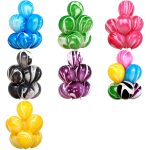 100 Stück 10 Zoll Achat Latex Ballon Hochzeit Festival Party Deko Ballon, Blue, Green, Red, Black, Purple, Mixed Color, Orange – Bild 2