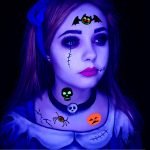 5 Stück Halloween fluoreszierende Kinder Wassertransferaufkleber Cartoon Tier Tattoo Aufkleber, WSYG01, WSYG02, WSYG03, WSYG04 – Bild 4