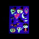 5 Stück Halloween fluoreszierende Kinder Wassertransferaufkleber Cartoon Tier Tattoo Aufkleber, WSYG01, WSYG02, WSYG03, WSYG04 – Bild 5