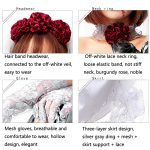 1913 Halloween Erwachsene Vampir Kostüm Hanayome Rose Geisterbraut Crossdress, M, L – Bild 5