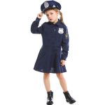5062 Halloween Kinderkostüm Mädchen Slim Einteiler Langarm Polizeirock Uniform, Größe:, XS, S, M, L – Bild 3