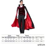 PS6831 Halloween-Vampir-Kostüm, Schloss, Herren-Drag-Kostüm, M, XL – Bild 7