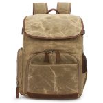 K001-D Freizeit-Schulter-Kameratasche, wasserdicht, Retro-Canvas-Kamera-Aufbewahrungsrucksack