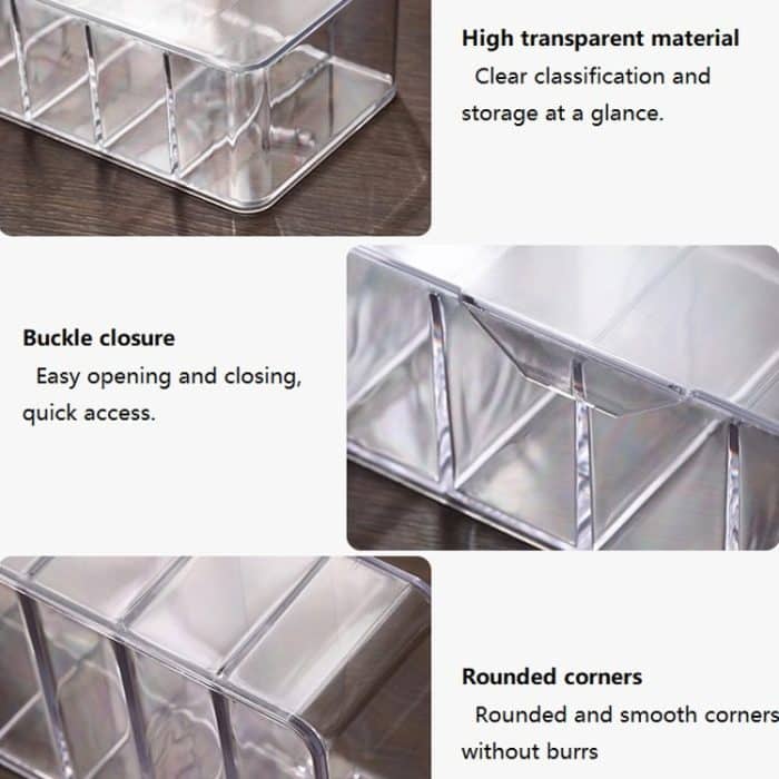 2 Stück Staubaufbewahrungsbox, Hub-Finishing-Box, Desktop-Datenkabel-Aufbewahrungsbox, Spezifikation:, 8 Grid Basic, 8 Grid Increase, 8 Grid Increase With Cover – Bild 4
