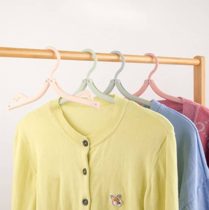 10 Stück tragbarer Reise-Klappbügel, multifunktionaler Wäscheständer aus Kunststoff, 3pcs Pink, 3pcs Green, 3pcs Beige, 3pcs Blue – Bild 2