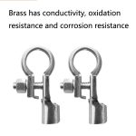 1 Paar T007 Messing-Blech-Blech-Batterie-Batterie-Hörkopf-Batterie-Anschluss-Anschlusskabelkabelkreuzkopf – Bild 2