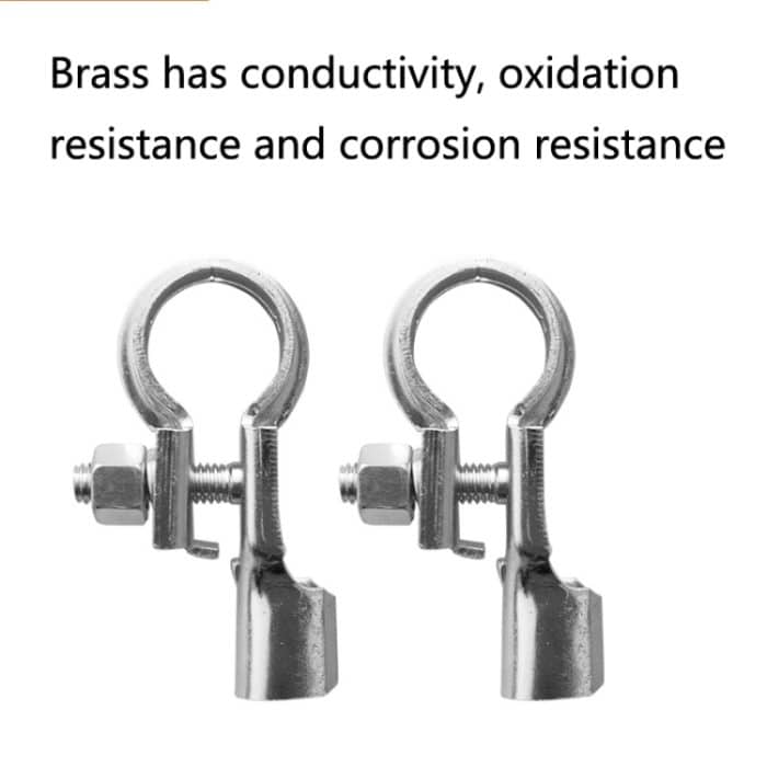 1 Paar T007 Messing-Blech-Blech-Batterie-Batterie-Hörkopf-Batterie-Anschluss-Anschlusskabelkabelkreuzkopf – Bild 2