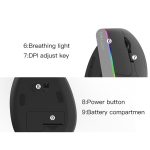 DELUX M618DB 6-Tasten 1600 DPI RGB Vertikale kabellose Bluetooth-Dual-Mode-Maus, M618DB(Bluetooth Version) – Bild 9
