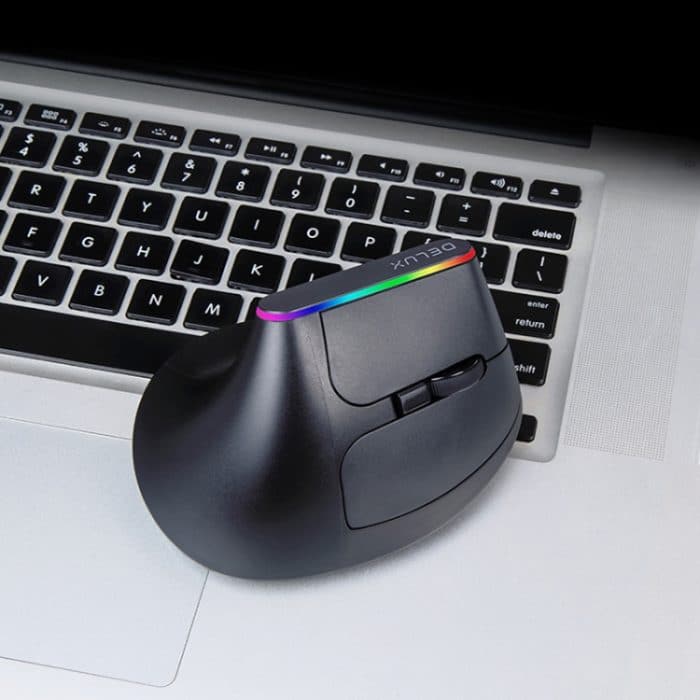 DELUX M618DB 6-Tasten 1600 DPI RGB Vertikale kabellose Bluetooth-Dual-Mode-Maus, M618DB(Bluetooth Version) – Bild 10
