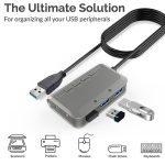 MB-103 USB 3.1 HUB ohne Laufwerk mit drei Anschlüssen + 7.1 Sprachverzerrer-Soundkarte, Hochgeschwindigkeits-Dockingstation, Kabellänge: 1,2 m – Bild 3