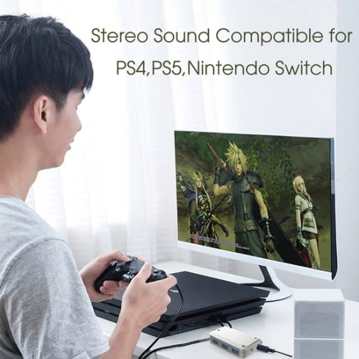 MB-103 USB 3.1 HUB ohne Laufwerk mit drei Anschlüssen + 7.1 Sprachverzerrer-Soundkarte, Hochgeschwindigkeits-Dockingstation, Kabellänge: 1,2 m – Bild 6