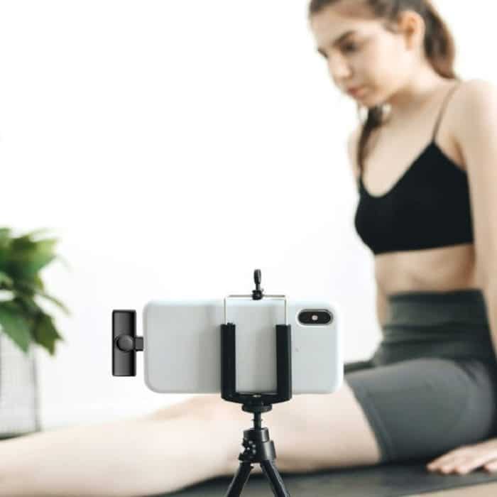 Drahtloses Lavalier-Mikrofon für Mobiltelefone, Live-Videoaufnahmen, kleines Mikrofon, 8 Pin Direct 1 To 1, Type C  1 To 1, Type-C 1 To 2 – Bild 6