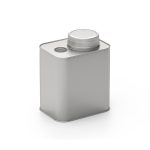 3 Stück quadratische Weißblech-Metalldosen, versiegelte Dosen für Kaffeebohnenpulver, Spezifikation:, With Air Valve, Without Air Valve