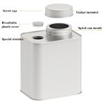 3 Stück quadratische Weißblech-Metalldosen, versiegelte Dosen für Kaffeebohnenpulver, Spezifikation:, With Air Valve, Without Air Valve – Bild 3