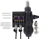 Heißer Luft Entlötstation Dual-Digital-Display Zwei In Einem Temperatur Control Elektrische Lötkolben Löten Station,, EU Plug – Bild 5