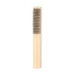 10 Stück Edelstahl-Drahtbürste mit Holzgriff, Metalloberflächenfarbe und Rost-Reinigungsbürste, 6-row Cleaning Brush