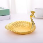 Metall-Pfau-Obsttablett für Zuhause, Wohnzimmer, Süßigkeiten- und Snack-Aufbewahrungstablett, Peacock Fruit Tray – Bild 2
