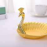 Metall-Pfau-Obsttablett für Zuhause, Wohnzimmer, Süßigkeiten- und Snack-Aufbewahrungstablett, Peacock Fruit Tray – Bild 3