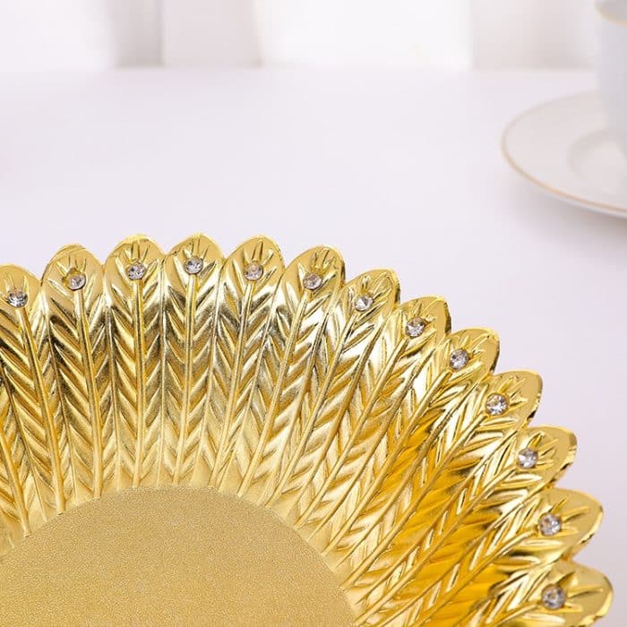 Metall-Pfau-Obsttablett für Zuhause, Wohnzimmer, Süßigkeiten- und Snack-Aufbewahrungstablett, Peacock Fruit Tray – Bild 4