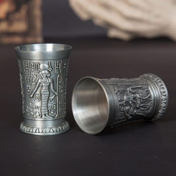 Weinlese-Metall ägyptischer Stil Weinglas-Sammelverzierungen – Bild 4