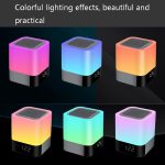 MUSKY Drahtloser Bluetooth-Lautsprecher, Nachttisch-Wecker, Touch-Sensor, Nachtlampe, Mini-Lautsprecher – Bild 7