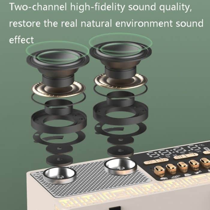 Manovo V1 Desktop-Lautsprecher mit weißem Rauschen und Schlafhilfe, Heimwecker, Bluetooth-Lautsprecher – Bild 3