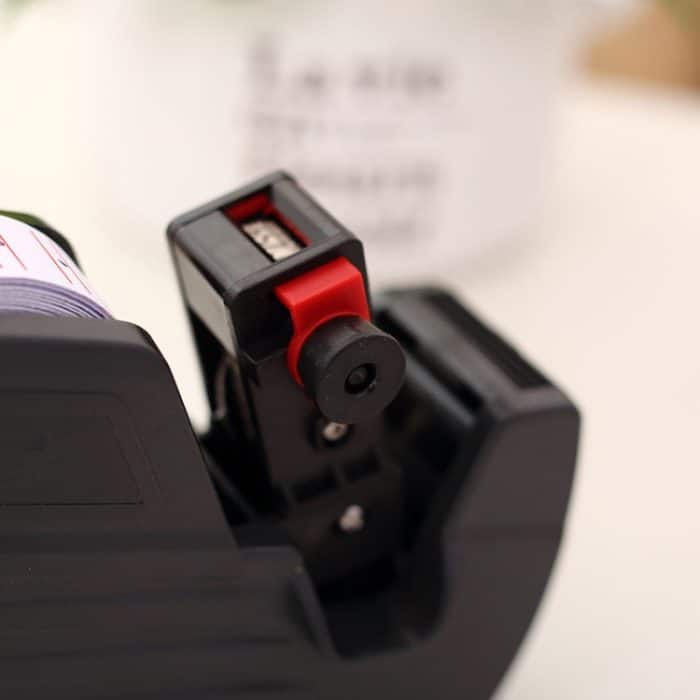 Deli 7500 Handheld-Etikettendrucker mit Datums- und Chargennummer, With 2 Ink Wheel +1 Roll Price Tag – Bild 6