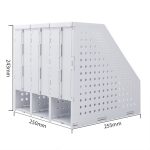 Deli 78995 Aktenregal mit drei Fächern, faltbarer Desktop-Aufbewahrungs-Bücherständer – Bild 3