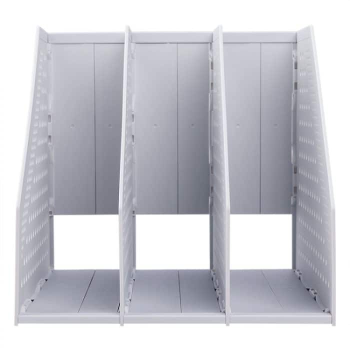 Deli 78995 Aktenregal mit drei Fächern, faltbarer Desktop-Aufbewahrungs-Bücherständer – Bild 4