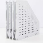 Deli 78995 Aktenregal mit drei Fächern, faltbarer Desktop-Aufbewahrungs-Bücherständer – Bild 5