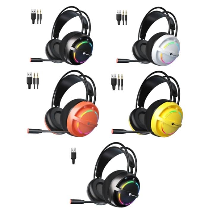 PANTSAN PSH-100 USB-Kabel-Gaming-Kopfhörer-Headset mit Mikrofon, 3.5mm Black, 3.5mm White, 3.5mm Orange, 3.5mm Yellow, 7.1 USB Black – Bild 2