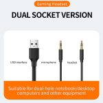 PANTSAN PSH-100 USB-Kabel-Gaming-Kopfhörer-Headset mit Mikrofon, 3.5mm Black, 3.5mm White, 3.5mm Orange, 3.5mm Yellow, 7.1 USB Black – Bild 3