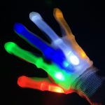 1 Paar Hand Bones LED leuchtende Handschuhe, XL